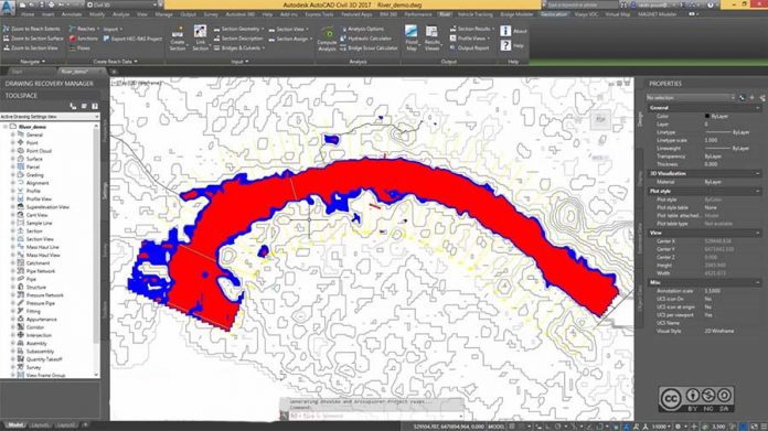 فیلم آموزش مدلسازی و تحلیل رودخانه مسیلها در Civil 3D 2017