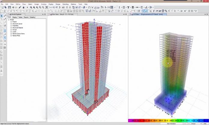 فیلم آموزشی مدلسازی ساختمان 40 طبقه در ETABS 2016