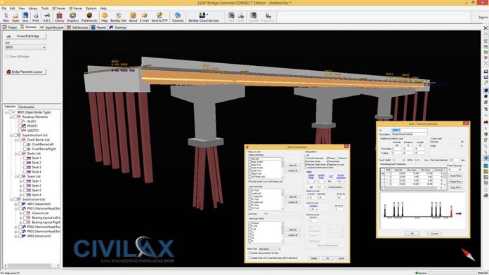 نرم افزار طراحی پلهای بتنی و فولادی LEAP Bridge CONNECT Edition