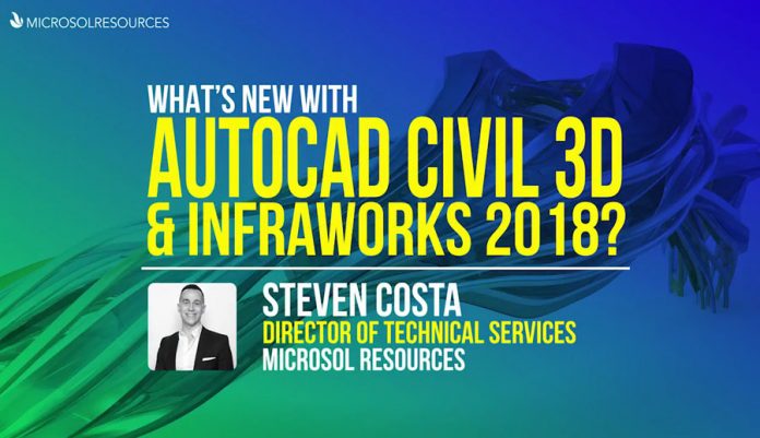 دانلود ویدیوی امکانات و ویژگی های جدید AutoCAD Civil 3D 2018 و InfraWorks 360