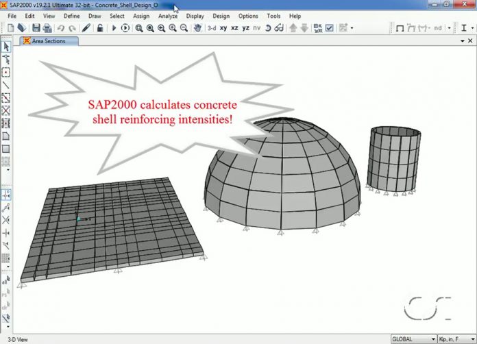 دانلود ویدیوی آموزشی طراحی پوسته های بتن مسلح در نرم افزار SAP2000