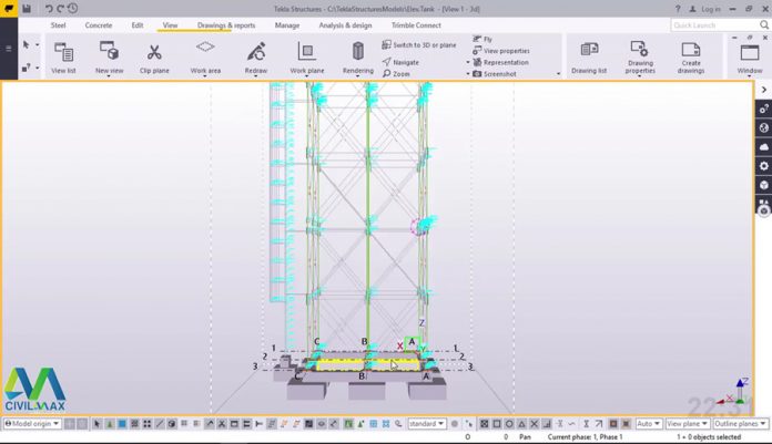 دانلود ویدیوی آموزش کامل مدلسازی مخزن آب هوایی فلزی در نرم افزار Tekla Structures