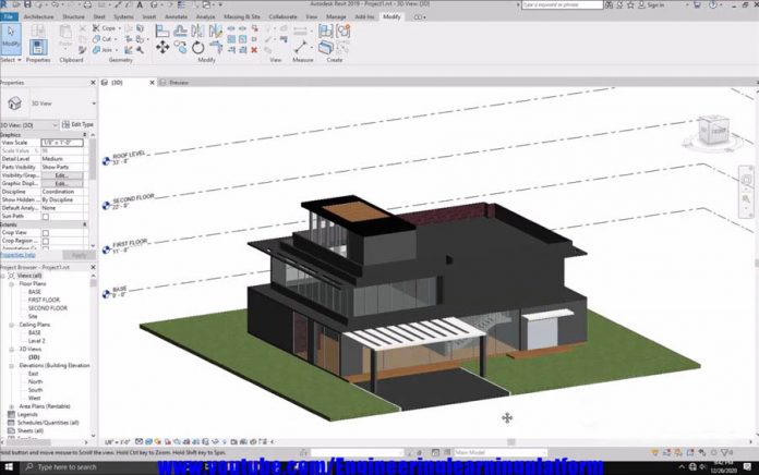 دانلود ویدیوی آموزش کامل مدلسازی ساختمان مدرن در نرم افزار Revit